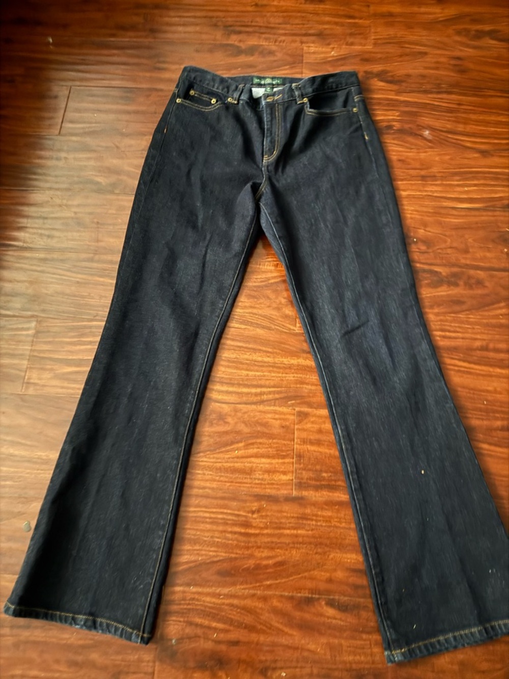 Ralp Lauren Jean Dark Wash Straight-Leg Jeans - Classic Denim